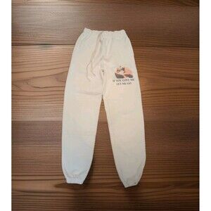BOYS LIE LET ME GO IVORY SWEATPANTS SZ SMALL